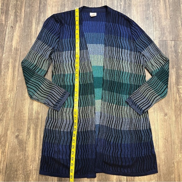 CHICOβS Colorful Striped Classic Fit Open Front Long Sleeve Cardigan Size L - Picture 12 of 14